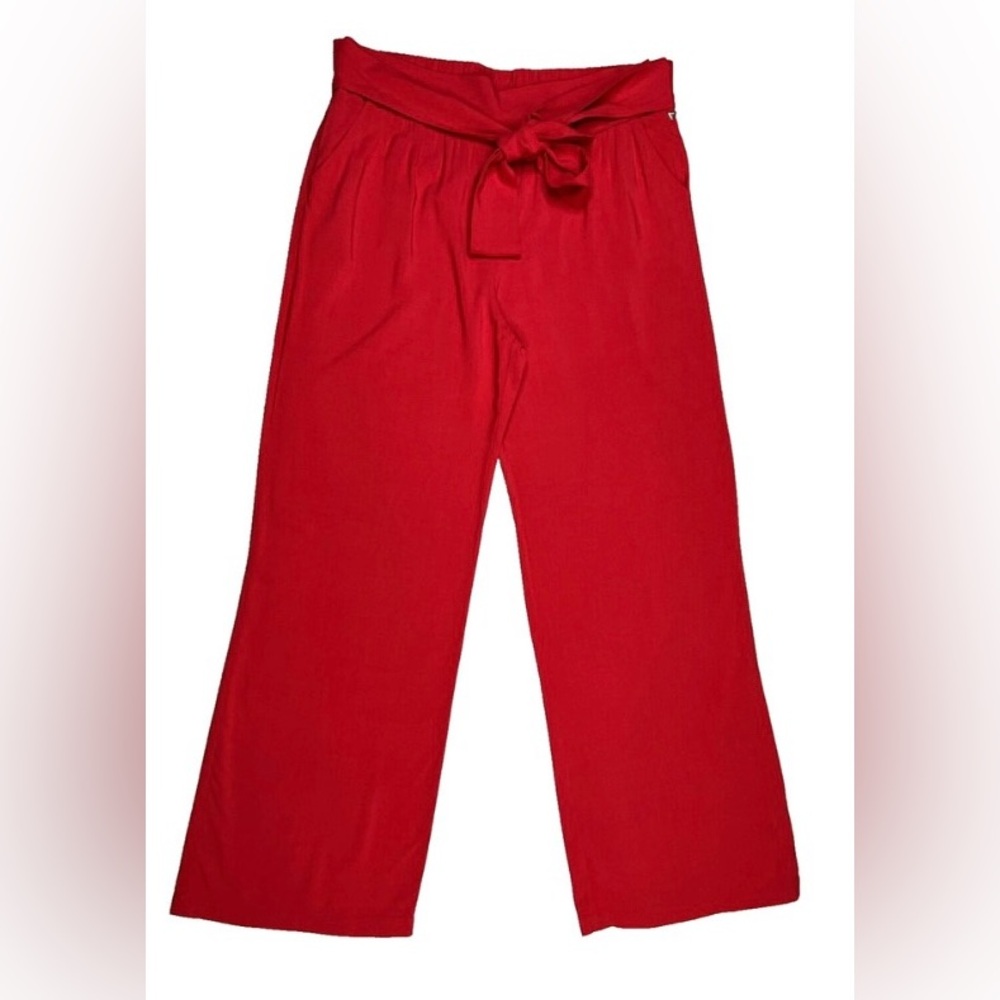 GUESS Women’s Dira Wide-Leg Tie Waist Palazzo Pants XS